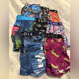 Lot of 8 pair of America Eagle Flex Boxer Briefs in men’s medium
